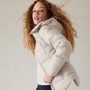 Athleta downtown puffer jacket-Abalone Grey-S